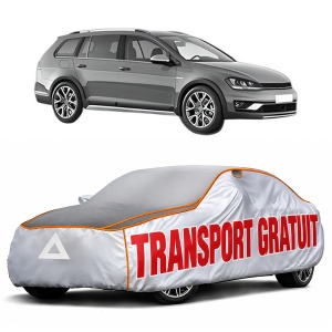 Husa Prelata Antigrindina Auto Volskwagen GOLF ALLTRACK VII Variant (BA5, BV5) din 2014-2020, Protectie auto contra intemperiilor la grindina, Waterproof, 4x Stickere auto Volskwagen