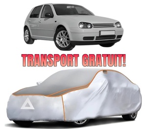 Husa Prelata Antigrindina Auto Volskwagen GOLF IV (9B3) din 2008-2014, Protectie auto contra intemperiilor la grindina, Waterproof, 4x Stickere auto Volskwagen