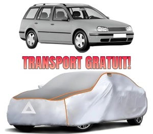 Husa Prelata Antigrindina Auto Volskwagen GOLF IV Variant (1J5) din 1999-2006, Protectie auto contra intemperiilor la grindina, Waterproof, 4x Stickere auto Volskwagen