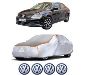 Husa Prelata Antigrindina Auto Volskwagen JETTA VII Saloon (BU3, BU4) din 2017, Protectie auto contra intemperiilor la grindina, Waterproof, 4x Stickere auto Volskwagen - Img 2