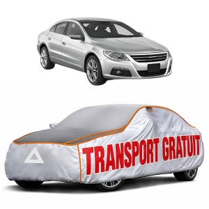 Husa Prelata Antigrindina Auto Volskwagen PASSAT CC B6 (357) din 2008-2012, Protectie auto contra intemperiilor la grindina, Waterproof, 4x Stickere auto Volskwagen