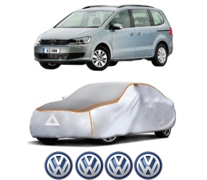 Husa Prelata Antigrindina Auto Volskwagen SHARAN VAN (7N1, 7N2) din 2010-2015, Protectie auto contra intemperiilor la grindina, Waterproof, 4x Stickere auto Volskwagen - Img 2