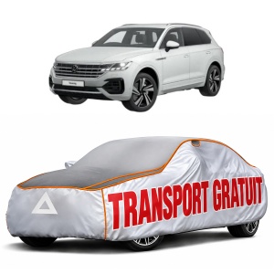 Husa Prelata Antigrindina Auto Volskwagen TOUAREG (CR7, RC8) din 2017-2023, Protectie auto contra intemperiilor la grindina, Waterproof, 4x Stickere auto Volskwagen