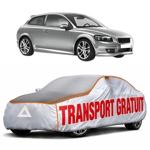 Husa Prelata Antigrindina Auto VOLVO C30 (533) din 2006-2012, Protectie auto contra intemperiilor la grindina, Waterproof, 4x Stickere auto VOLVO