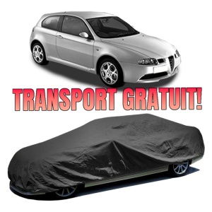 Husa prelata auto pentru ALFA ROMEO 147 (937_) 2000 - 2010, culoare negru, material textil impermeabil, rezistanta la intemperii praf UV, CARPASSION Husa Protectie