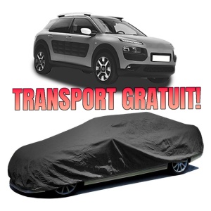Husa prelata auto pentru CITROEN C4 CACTUS 2014 - 2018, culoare negru, material textil impermeabil, rezistanta la intemperii praf UV, CARPASSION Husa Protectie