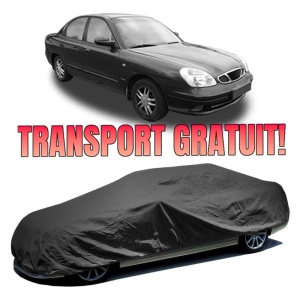 Husa prelata auto pentru DAEWOO NUBIRA (J150) 1999 - 2002, culoare negru, material textil impermeabil, rezistanta la intemperii praf UV, CARPASSION Husa Protectie