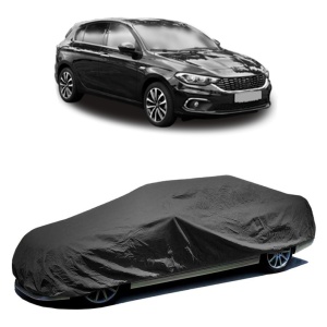 Husa prelata auto pentru FIAT TIPO Hatchback (356_, 357_) 2016 - 2020, culoare negru, material textil impermeabil, rezistanta la intemperii praf UV, CARPASSION Husa Protectie - Img 2