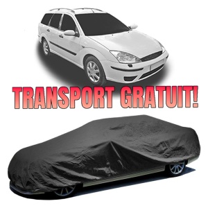 Husa prelata auto pentru FORD FOCUS I Estate Van (DNW) 1998 - 2005, culoare negru, material textil impermeabil, rezistanta la intemperii praf UV, CARPASSION Husa Protectie