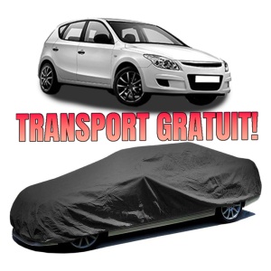 Husa prelata auto pentru HYUNDAI i30 (FD) 2007 - 2011, culoare negru, material textil impermeabil, rezistanta la intemperii praf UV, CARPASSION Husa Protectie