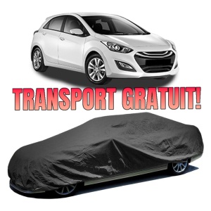 Husa prelata auto pentru HYUNDAI i30 (GD) 2011 - 2016, culoare negru, material textil impermeabil, rezistanta la intemperii praf UV, CARPASSION Husa Protectie