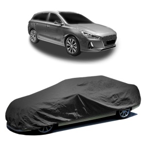 Husa prelata auto pentru HYUNDAI i30 Kombi Van (PDE) 2017 - 2020, culoare negru, material textil impermeabil, rezistanta la intemperii praf UV, CARPASSION Husa Protectie - Img 2
