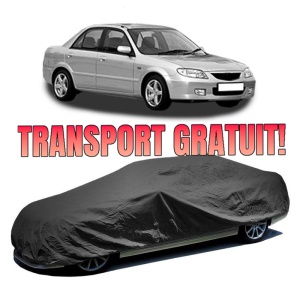 Husa prelata auto pentru MAZDA 323 S VI Saloon (BJ) 1998 - 2004, culoare negru, material textil impermeabil, rezistanta la intemperii praf UV, CARPASSION Husa Protectie