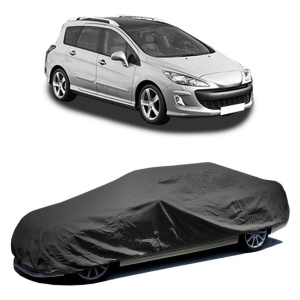 Husa prelata auto pentru PEUGEOT 308 SW I (4E_, 4H_) 2007 - 2014, culoare negru, material textil impermeabil, rezistanta la intemperii praf UV, CARPASSION Husa Protectie - Img 2