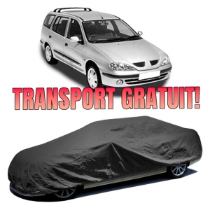 Husa prelata auto pentru RENAULT MEGANE I Grandtour (KA0/1_) 1999 - 2003, culoare negru, material textil impermeabil, rezistanta la intemperii praf UV, CARPASSION Husa Protectie