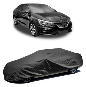 Husa prelata auto pentru RENAULT MEGANE IV Saloon 2016, culoare negru, material textil impermeabil, rezistanta la intemperii praf UV, CARPASSION Husa Protectie - Img 2