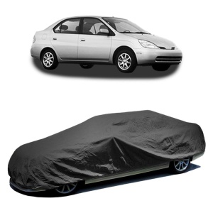 Husa prelata auto pentru TOYOTA PRIUS Saloon (_W1_) 2000 - 2003, culoare negru, material textil impermeabil, rezistanta la intemperii praf UV, CARPASSION Husa Protectie - Img 2