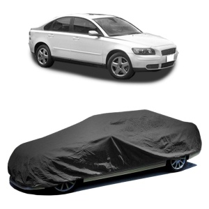 Husa prelata auto pentru VOLVO S40 II (544) 2004 - 2012, culoare negru, material textil impermeabil, rezistanta la intemperii praf UV, CARPASSION Husa Protectie - Img 2
