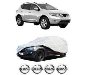 Husa tip prelata auto NISSAN MURANO II (Z51) din 2008-2014, Culoare Gri, material textil impermeabil, rezistanta la intemperii praf UV, CARPASSION Husa Protectie, 4 Stickere auto cu NISSAN - Img 2