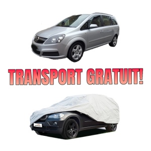 Husa tip prelata auto OPEL ZAFIRA B Box Body/MPV (A05) din 2005-2015, Culoare Gri, material textil impermeabil, rezistanta la intemperii praf UV, CARPASSION Husa Protectie, 4 Stickere auto cu OPEL