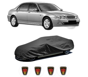 Husa tip prelata auto ROVER 75 (RJ) din 1999-2005, Culoare Negru, material textil impermeabil, rezistanta la intemperii praf UV, CARPASSION Husa Protectie, 4 Stickere auto cu ROVER - Img 2