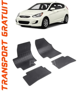 Hyundai Accent, Hatchback, fabricat din 2006 - 2010, set covorase auto dedicate, din cauciuc 100% Premium accesorii pentru autoturismul tau - masina v157510