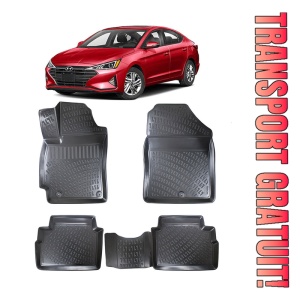 Hyundai Elantra VI 2015-2020 Set 4 covorase auto din cauciuc tip tavita premium line 3D
