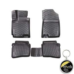 Hyundai I20 II 2014-2020 Set 4 covorase auto din cauciuc tip tavita premium line 3D accesorii pentru autoturismul tau - masina v242316