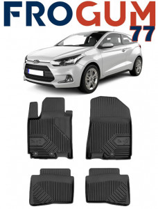 Hyundai I20 II Din 12.2014 - 07.2020, Hatchback , Set Covorase Auto Tip Tavita Premium 3D, din cauciuc accesorii pentru autoturismul tau - masina v168176