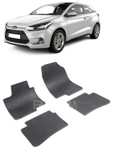 Hyundai I20 II, Hatchback, fabricat din 12.2014 - 07.2020, set covorase auto dedicate, din cauciuc 100% Premium accesorii pentru autoturismul tau - masina v160810
