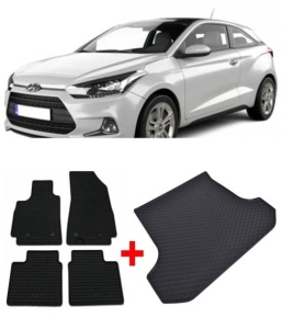 Hyundai I20 Set Covorase + tavita portbagaj auto Hyundai I20 III fabricatie 10.2020 - prezent, caroserie hatchback, fara portbagaj intermediar - Img 2