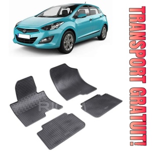 Hyundai I30 II, Hatchback, fabricat din 02.2012 - 01.2017, set covorase auto dedicate, din cauciuc 100% Premium