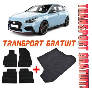 Hyundai I30 III Fastback din 02.2017 - Prezent *1, Set Covorase + tavita portbagaj auto