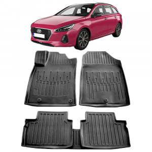 Hyundai I30 (Pd) (2016-) Set Covorase auto tip tavita din cauciuc Premium Umbrella accesorii pentru autoturismul tau - masina v149406