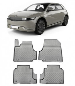 Hyundai Ioniq 5 Din 2021 - Prezent, Hatchback , Set Covorase Auto Tip Tavita Premium 3D, din cauciuc accesorii pentru autoturismul tau - masina v164802