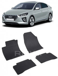 Hyundai Ioniq Hybrid, Hatchback, fabricat din 10.2016 - 06.2022, set covorase auto dedicate, din cauciuc 100% Premium accesorii pentru autoturismul tau - masina v155664