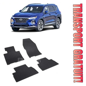 Hyundai Santa Fe IV, Suv, fabricat din 08.2018 - 2020, set covorase auto dedicate, din cauciuc 100% Premium