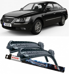 Hyundai Sonata VI Set 2 stergatoare parbriz Bosch Bosch Aerotwin 60 cm/53 cm compatibile cu Hyundai Sonata VI (Yf) din 2009-2010 (60 cm / 53 cm) accesorii pentru autoturismul tau - masina v127418