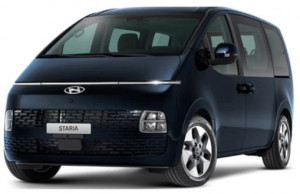Hyundai Staria set covorase auto dedicate, din cauciuc dedicate Hyundai Staria fabricatie 2022 - prezent, caroserie van, randul 2 si randul 3, 9 locuri accesorii pentru autoturismul tau - masina v112596