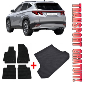 Hyundai Tucson Hybrid din 12.2020 - Prezent Suv Portbagaj Superior *1, Set Covorase + tavita portbagaj auto
