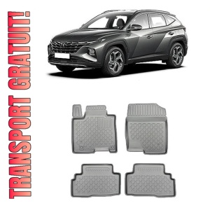 Hyundai Tucson Hybrid, Suv, Din 12.2020 - Prezent , Set Covorase Auto Tip Tavita Premium 3D, din cauciuc