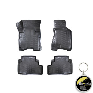 Hyundai Tucson I 2004-2009 Set 4 covorase auto din cauciuc tip tavita premium line 3D accesorii pentru autoturismul tau - masina v241779