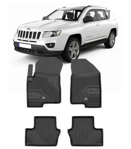 Jeep Compass I Din 07.2007 - 07.2017, Suv , Set Covorase Auto Tip Tavita Premium 3D, din cauciuc accesorii pentru autoturismul tau - masina v169415