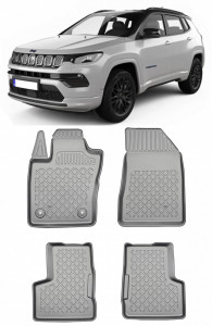 Jeep Compass II (Mp) 4Xe Din 07.2020 - Prezent, Suv , Set Covorase Auto Tip Tavita Premium 3D, din cauciuc accesorii pentru autoturismul tau - masina v165769