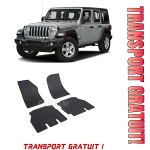 Jeep Wrangler, Suv, fabricat din 05.2018 - Prezent, 5 Usi, set covorase auto dedicate, din cauciuc 100% Premium - Transport Gratuit