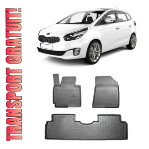 Kia Carens III, Van, Din 04.2013 - 08.2019 , Set Covorase Auto Tip Tavita Premium 3D, din cauciuc