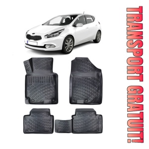 Kia Ceed 2012-2018 Set 4 covorase auto din cauciuc tip tavita premium line 3D