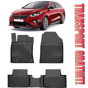 Kia Ceed ProIII Din 12.2018 - Prezent, Hatchback , Set Covorase Auto Tip Tavita Premium 3D, din cauciuc