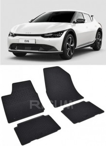 Kia EV6 fabricat din 2021 - Prezent, Suv, set covorase auto dedicate, din cauciuc 100% Premium accesorii pentru autoturismul tau - masina v152476