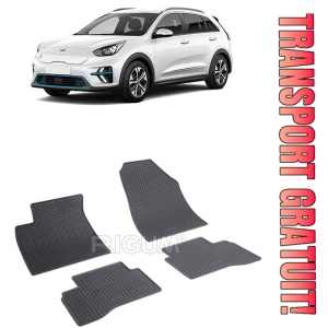 Kia Niro, Suv, fabricat din 08.2016 - Prezent, set covorase auto dedicate, din cauciuc 100% Premium